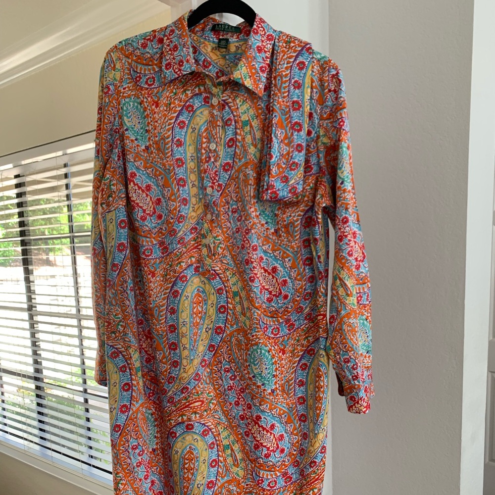 Lauren by Ralph Lauren, Paisley Shirtdress